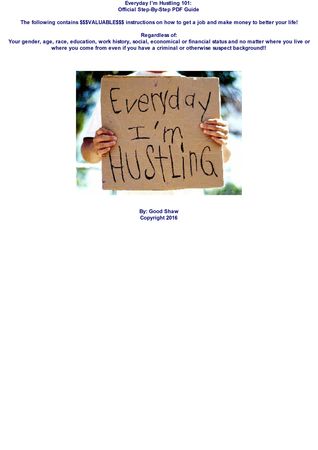 Read online Everyday I’m Hustling 101: Official Step-By-Step PDF Guide - Good Shaw file in PDF