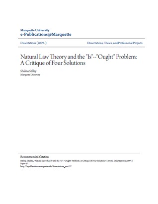 Read online Natural Law Theory and the Is-Ought Problem: A Critique of Four Solutions - Shalina Stilley file in ePub