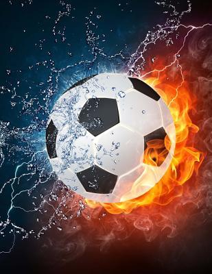 Download Soccer Ball on Fire, Jumbo Oversized: Blank 150 Page Lined Journal for Your Thoughts, Ideas, and Inspiration - NOT A BOOK file in ePub