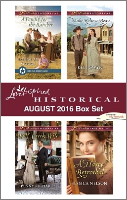 Download Harlequin Love Inspired Historical August 2016 Box Set: A Family for the Rancher\Wolf Creek Wife\Make-Believe Beau\A Hasty Betrothal - Louise M. Gouge file in ePub