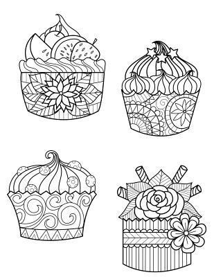 Read Daily Planner Journal: 365   Days Bullet Journaling Blank Notebook with Sections for Date, Time, Notes, Lists & Doodles! 8.5 X 11 Size, 380 Pages, Zentangle Cupcake Cover - NOT A BOOK file in PDF