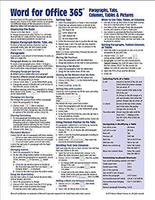 Read Microsoft Word for Office 365 Intermediate Quick Reference Paragraphs, Tabs, Columns, Tables & Pictures - Windows Version (Cheat Sheet of Instructions, Tips & Shortcuts - Laminated Card) - Beezix Inc | PDF