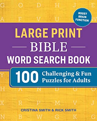 Read Online Large Print Bible Word Search Book: 100 Challenging and Fun Puzzles for Adults - Cristina Smith file in PDF