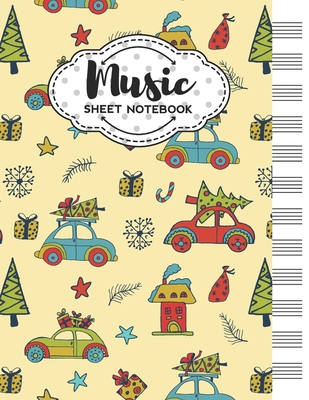 Full Download Music Sheet Notebook: Blank Staff Manuscript Paper with New Year Themed Cover Design - Harmony Vibes Publishing file in PDF