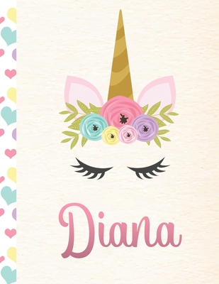 Full Download Diana: Personalized Unicorn Journal For Girls - 8.5x11 110 Pages Notebook/Diary With Pink Name - Unique Unicorn Journals | PDF