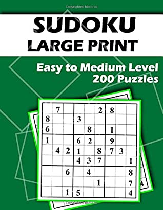 Read Sudoky Large Print 200 Easy to Medium Puzzles: Large Font - Two Puzzles per Page - Easy to Read and Work on - Brain Challenge for Adults and Seniors - Beeboo Puzzles file in PDF