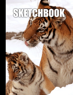 Read Online Sketchbook: Tigers Cover Design - White Paper - 120 Blank Unlined Pages - 8.5 X 11 - Matte Finished Soft Cover - Etn89 Press file in ePub