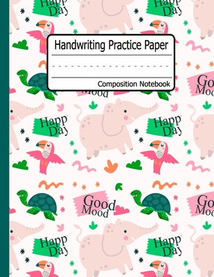 Download Handwriting Practice paper: Cute Animals Dotted Midline Grades K-3 K-2 School Exercise Book 120 Story Pages - mermaid -  file in PDF