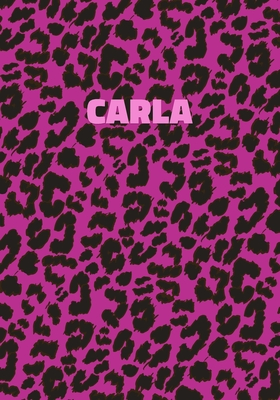 Read Carla: Personalized Pink Leopard Print Notebook (Animal Skin Pattern). College Ruled (Lined) Journal for Notes, Diary, Journaling. Wild Cat Theme Design with Cheetah Fur Graphic -  | PDF