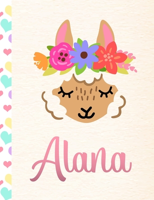Download Alana: Personalized Llama Journal For Girls - 8.5x11 110 Pages Notebook/Diary With Pink Name - Llama Journals | PDF